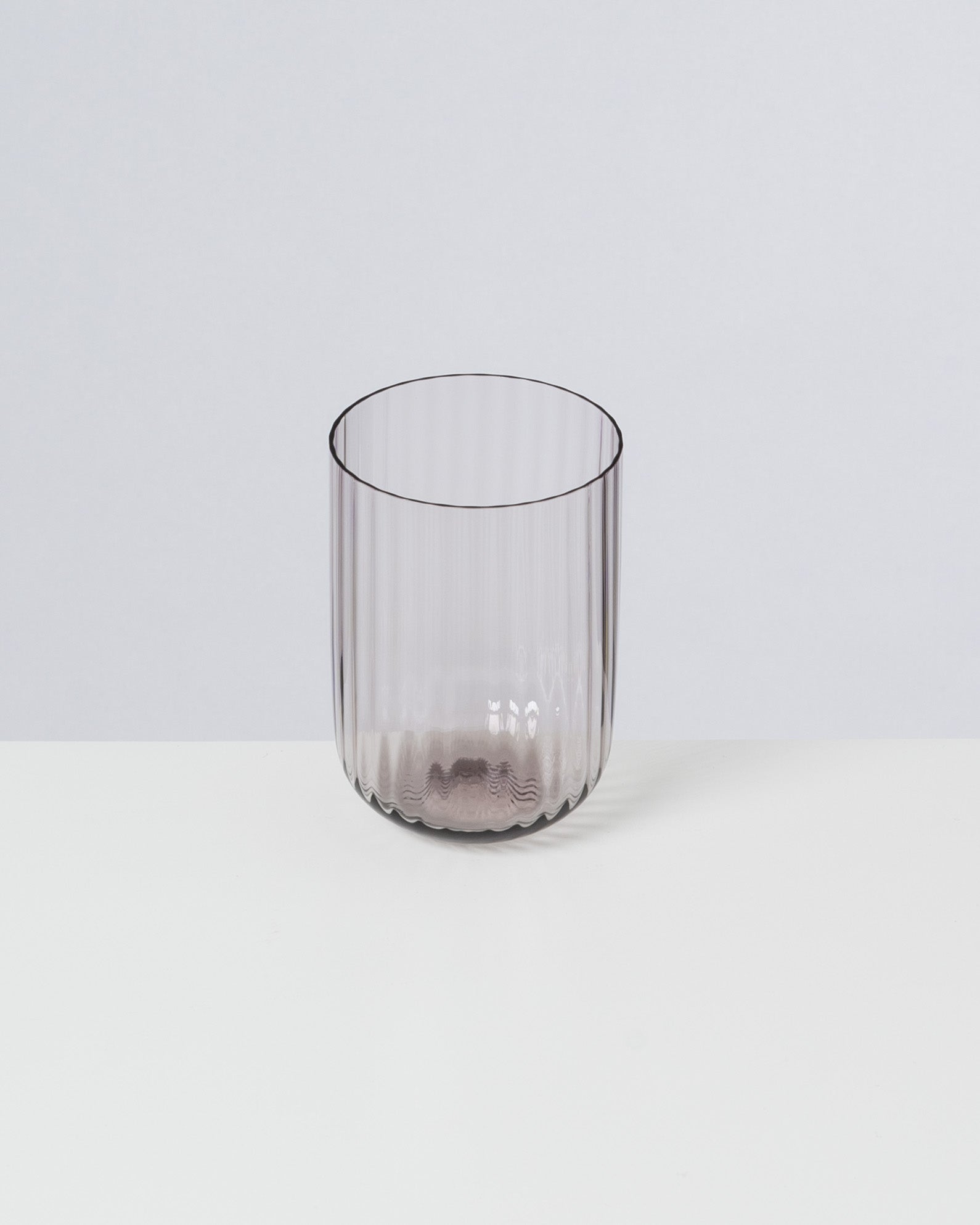 Joia Glas klein riffled grau