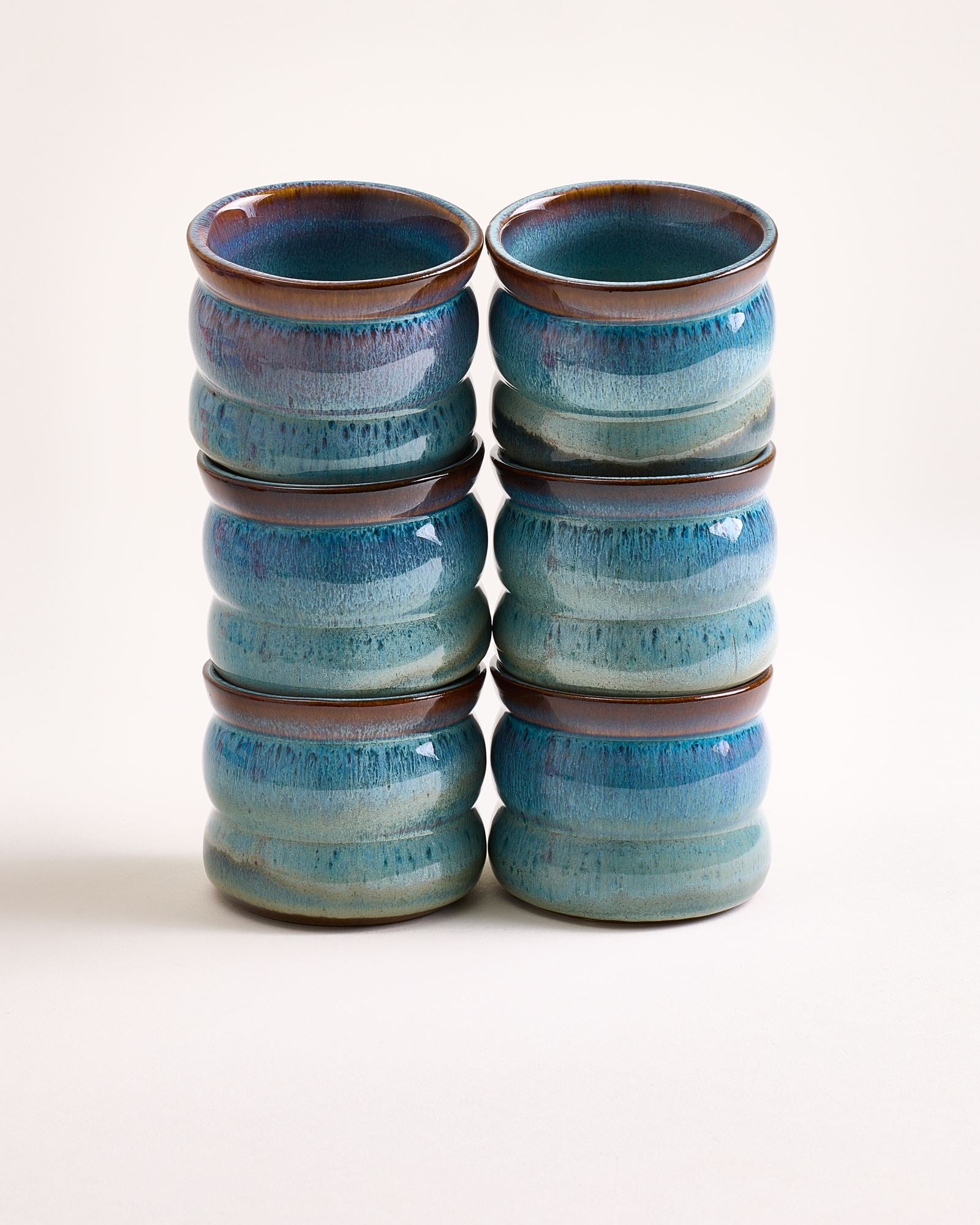 Madeira Becher klein bubble grünblau 6er-Set