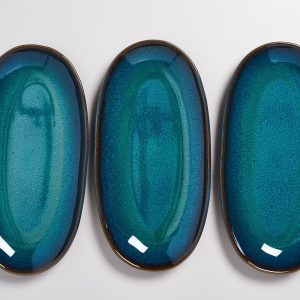 Melides Servierplatte L oceanblue