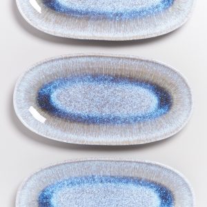 Melides Servierplatte L stoneblue