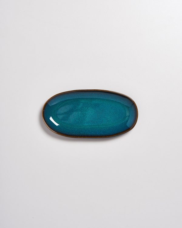 Melides Servierplatte M oceanblue