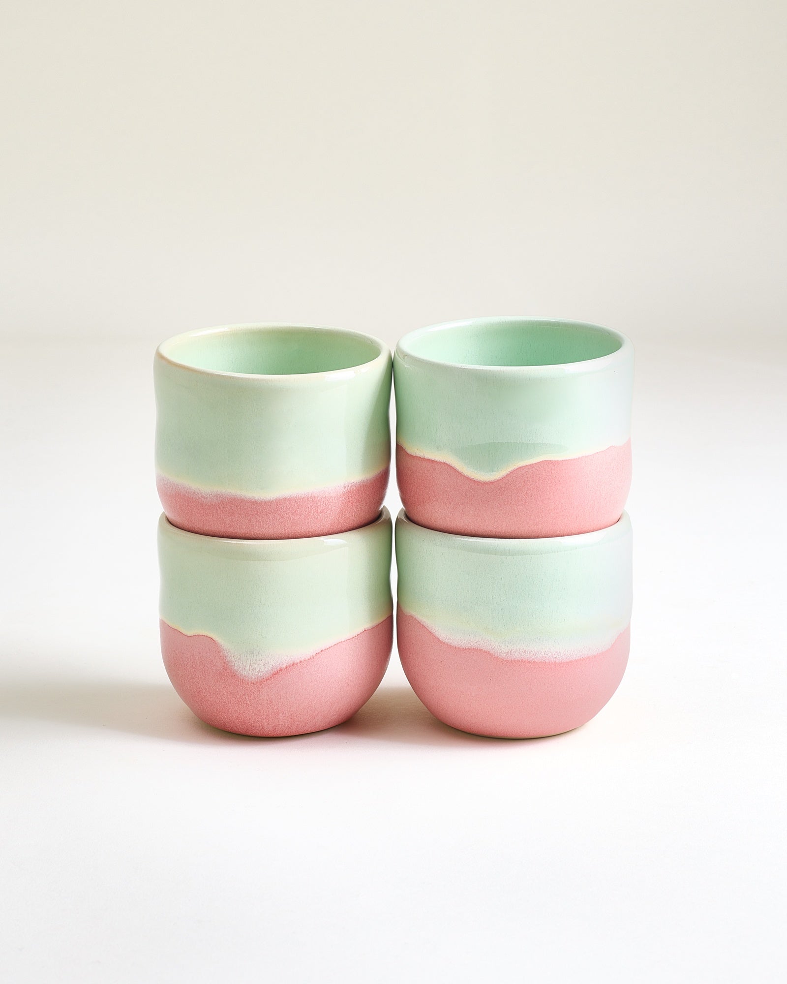 Nola Becher groß lime rosa 4er-Set