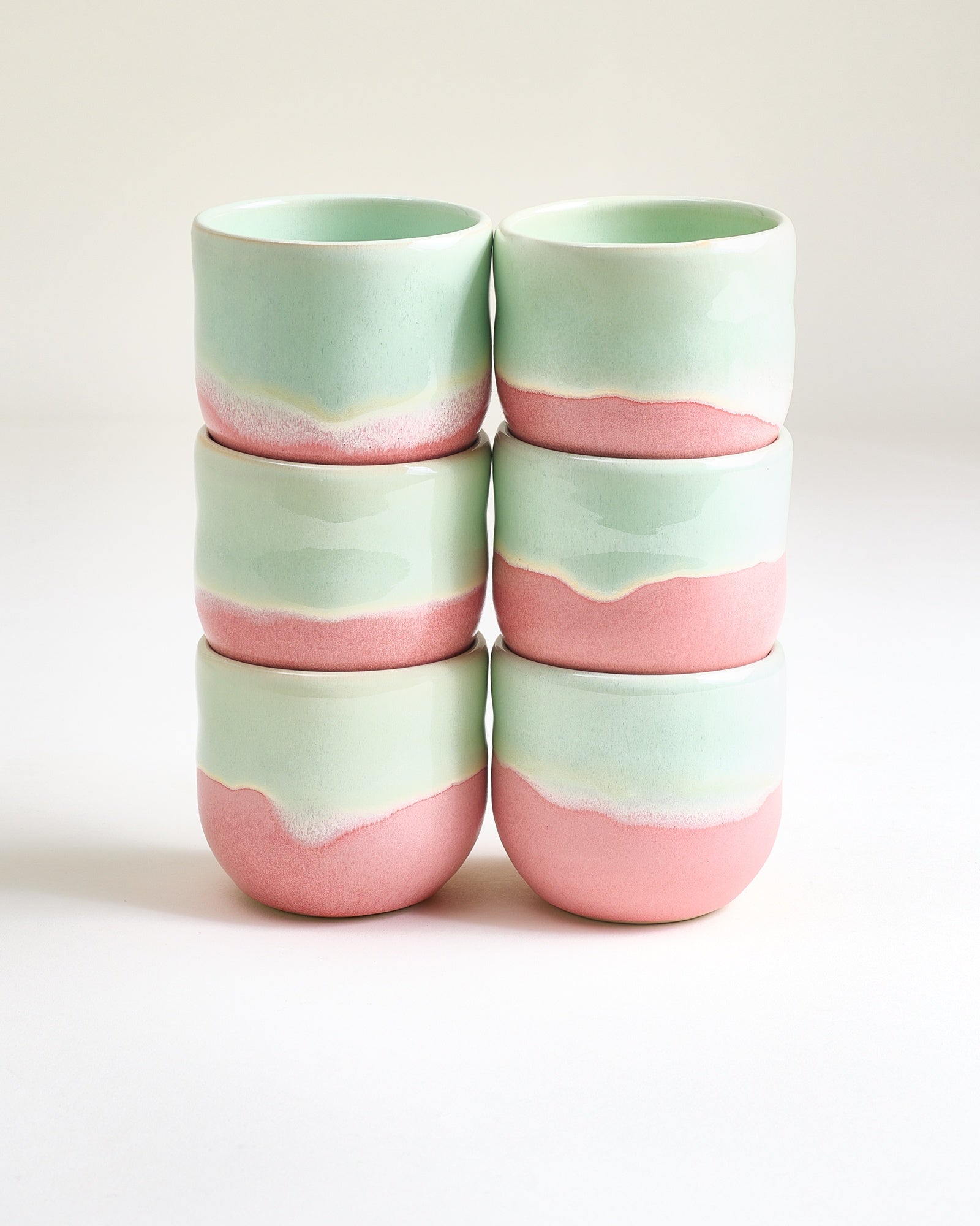 Nola Becher groß lime rosa 6er-Set