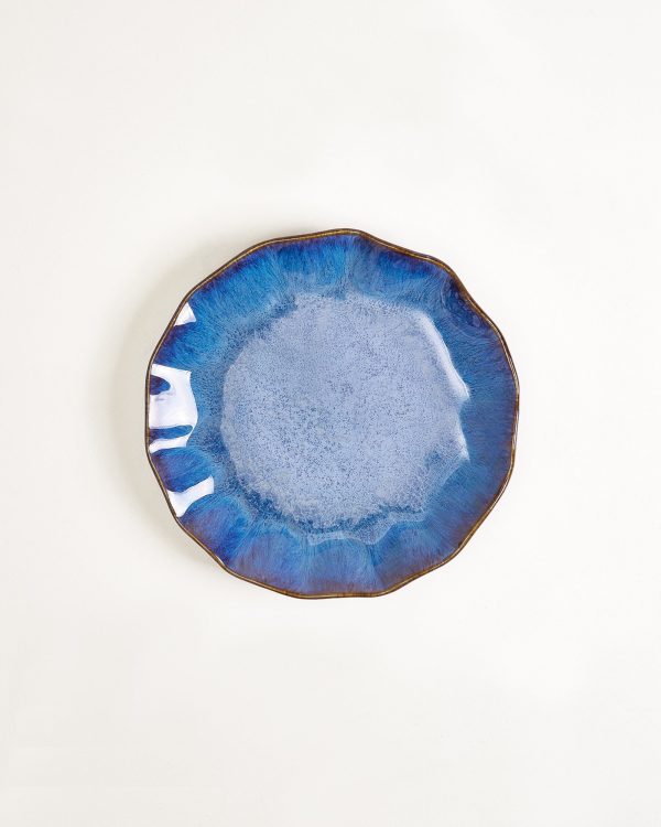 Pérola Teller klein shell dunkelblau