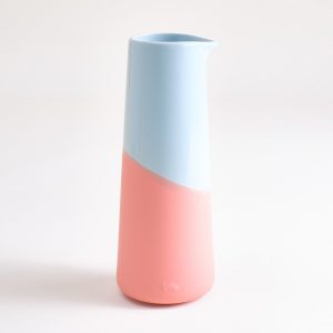Pinguim Karaffe hellblau rosa