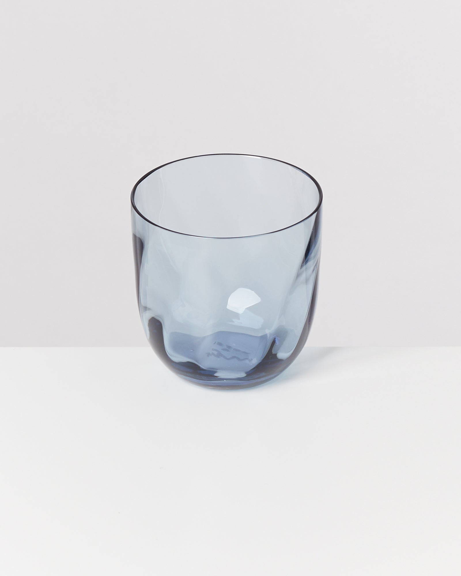 Calma Glas klein swirl blau