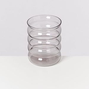 Joia Glas groß bubble grau