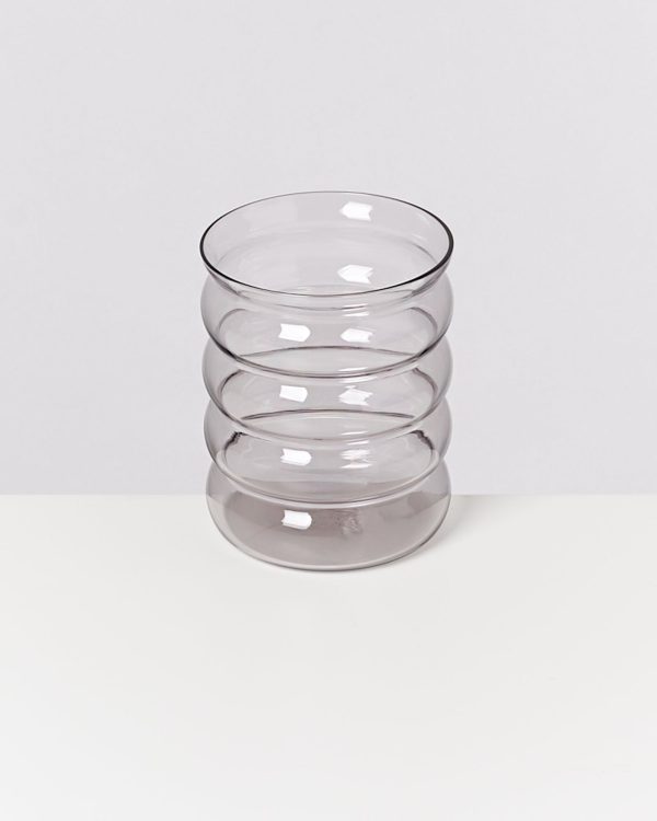 Joia Glas groß bubble grau
