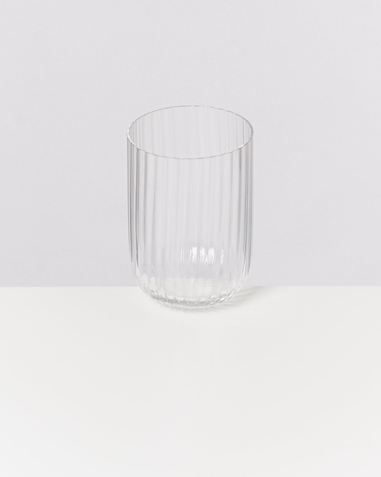 Joia Glas klein riffled transparent