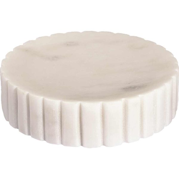 GreenGate - Marmor Seifenhalter rund white