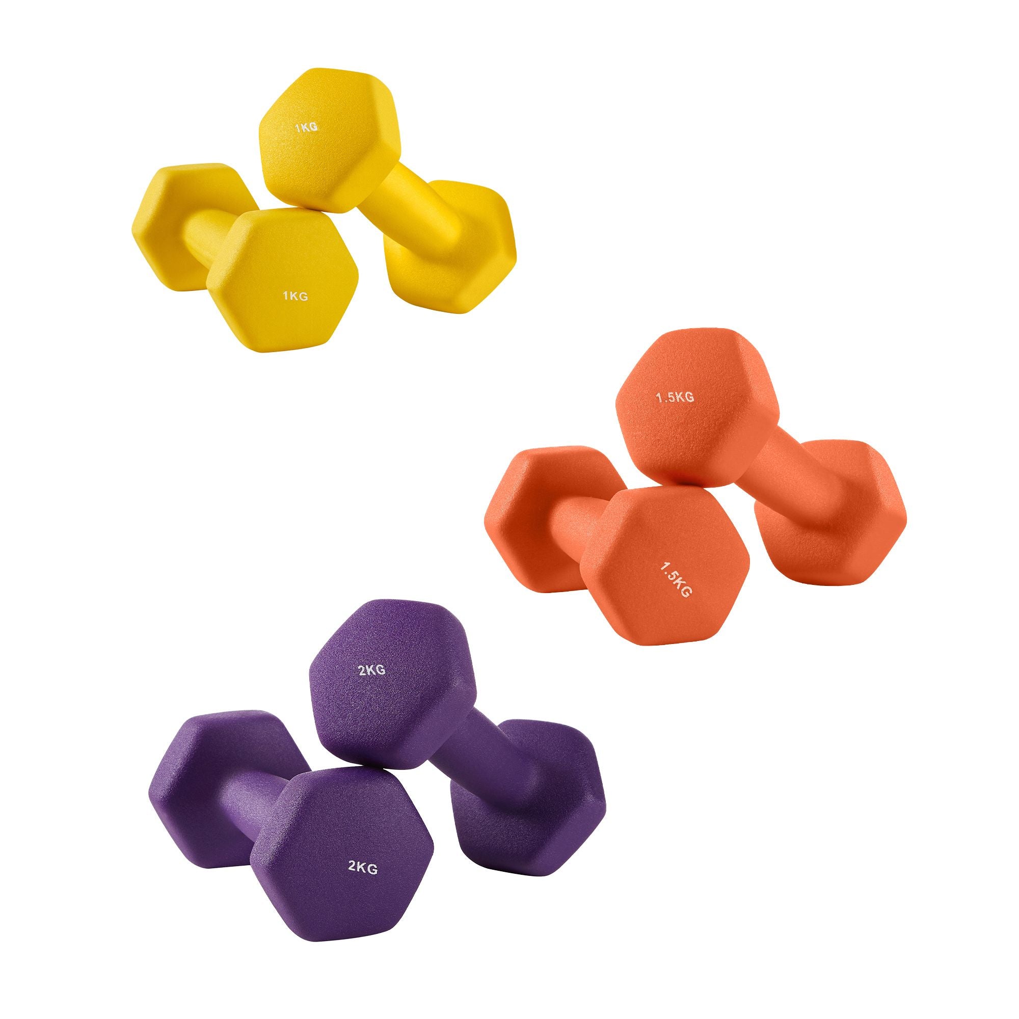 Hantel-Set 1, 1,5, 2 kg