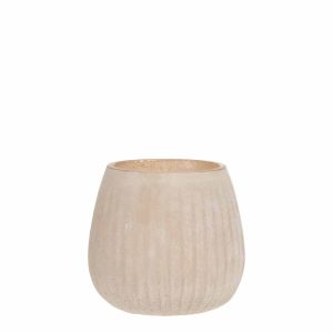 Chic Antique - Teelichthalter mit Rillen rosa