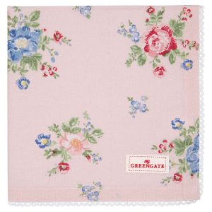GreenGate - Roberta Stoffserviette mit Spitze pale pink