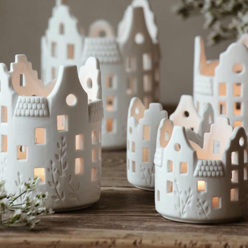 Majas Cottage - Lichthaus Keramik white Jardin