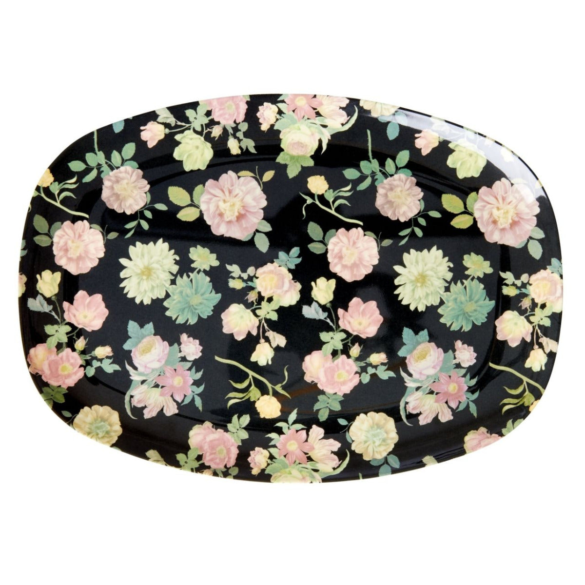 Rice - Melamin Servierteller Selmas Flower Dark Rose