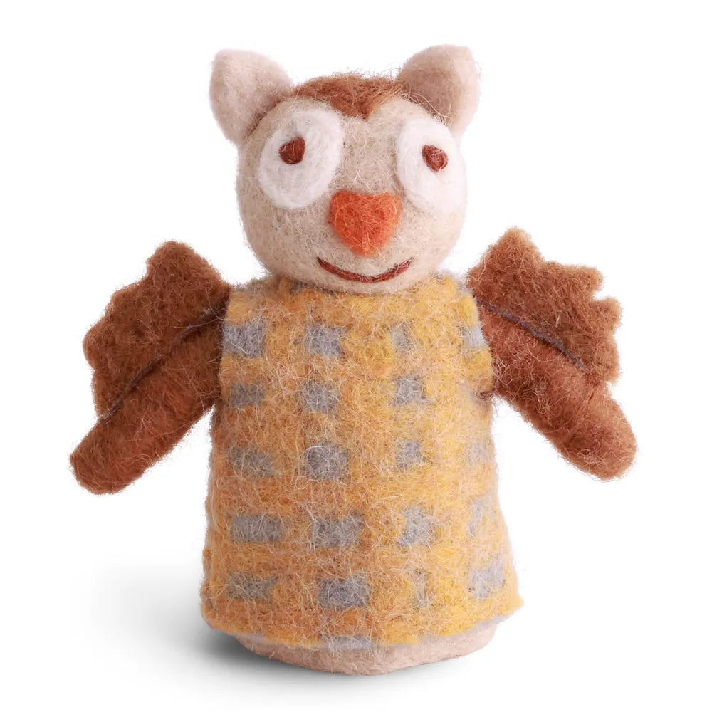 Gry & Sif - Fingerpuppe Eule aus Filz