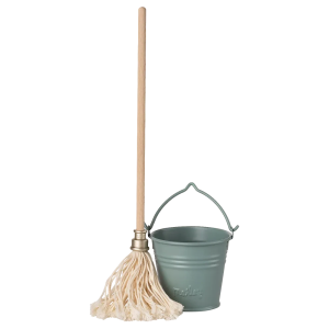 Maileg - Eimer mit Wischmopp