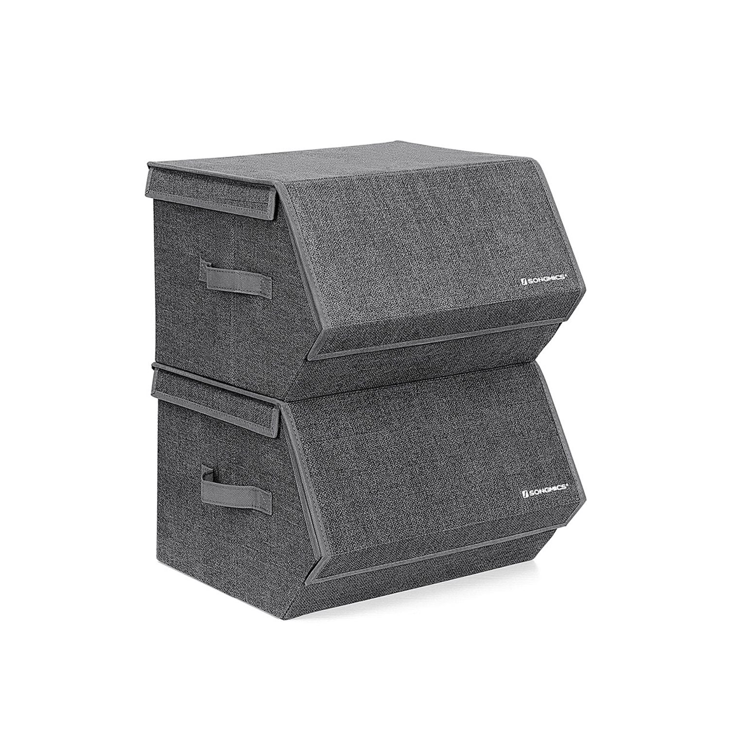 2er Set Stoffboxen mit Deckel
