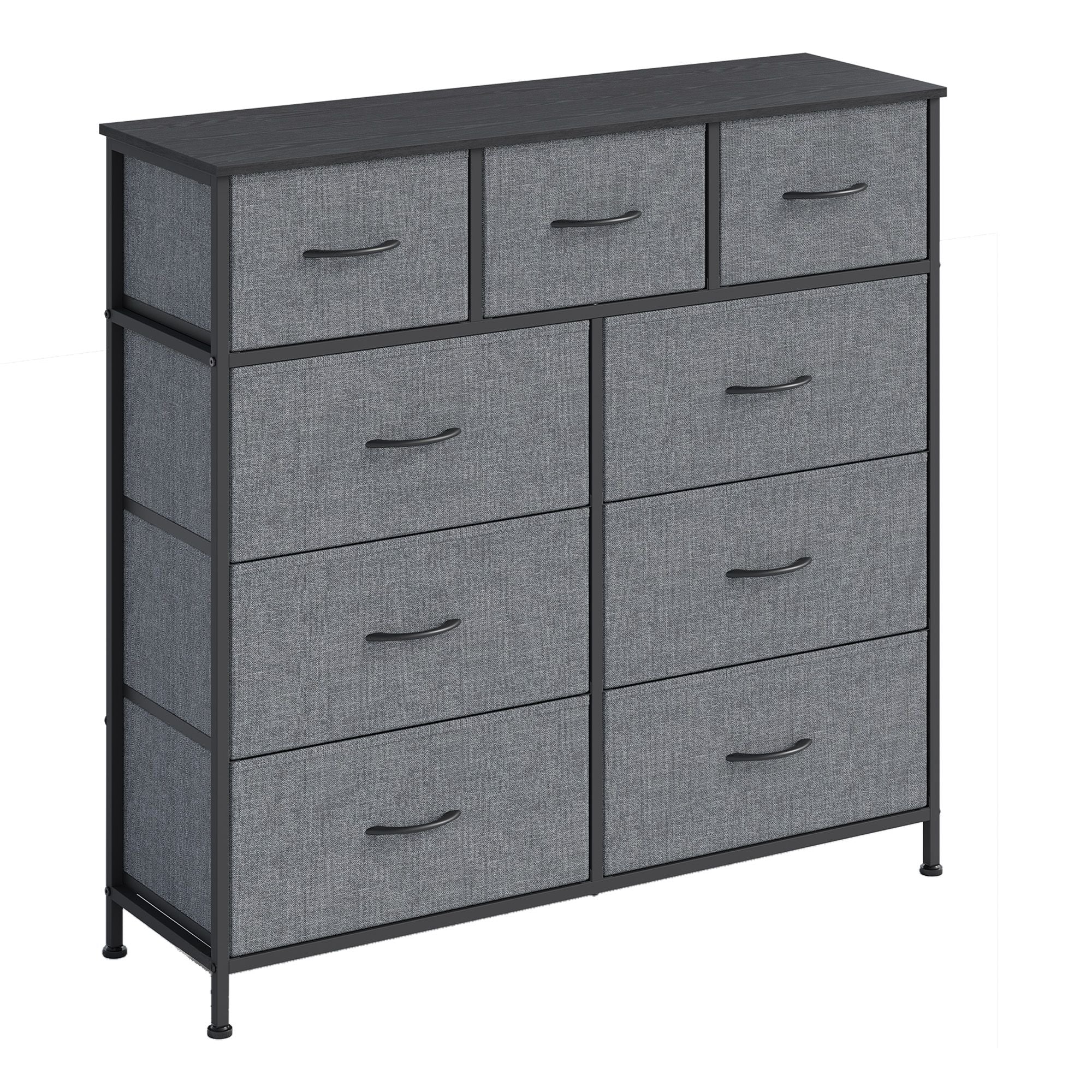 Kommode, Schrank, 9 Stoffschubladen