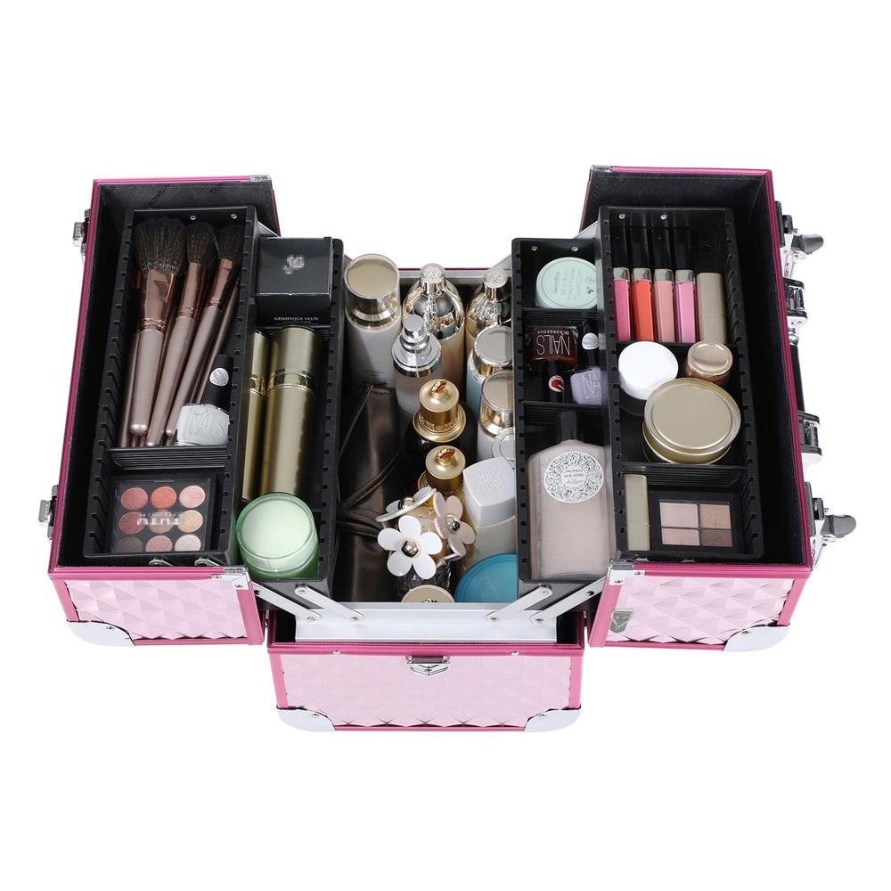 Kosmetikkoffer mit Diamant-Muster