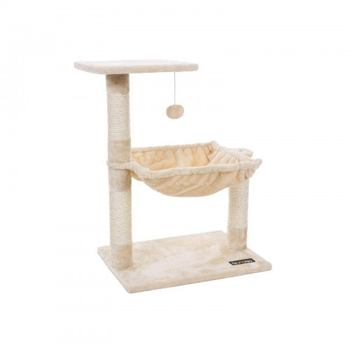 Kratzbaum mit Liegemulde 70 cm Beige