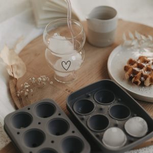 Eiswürfelform Kugeln grau