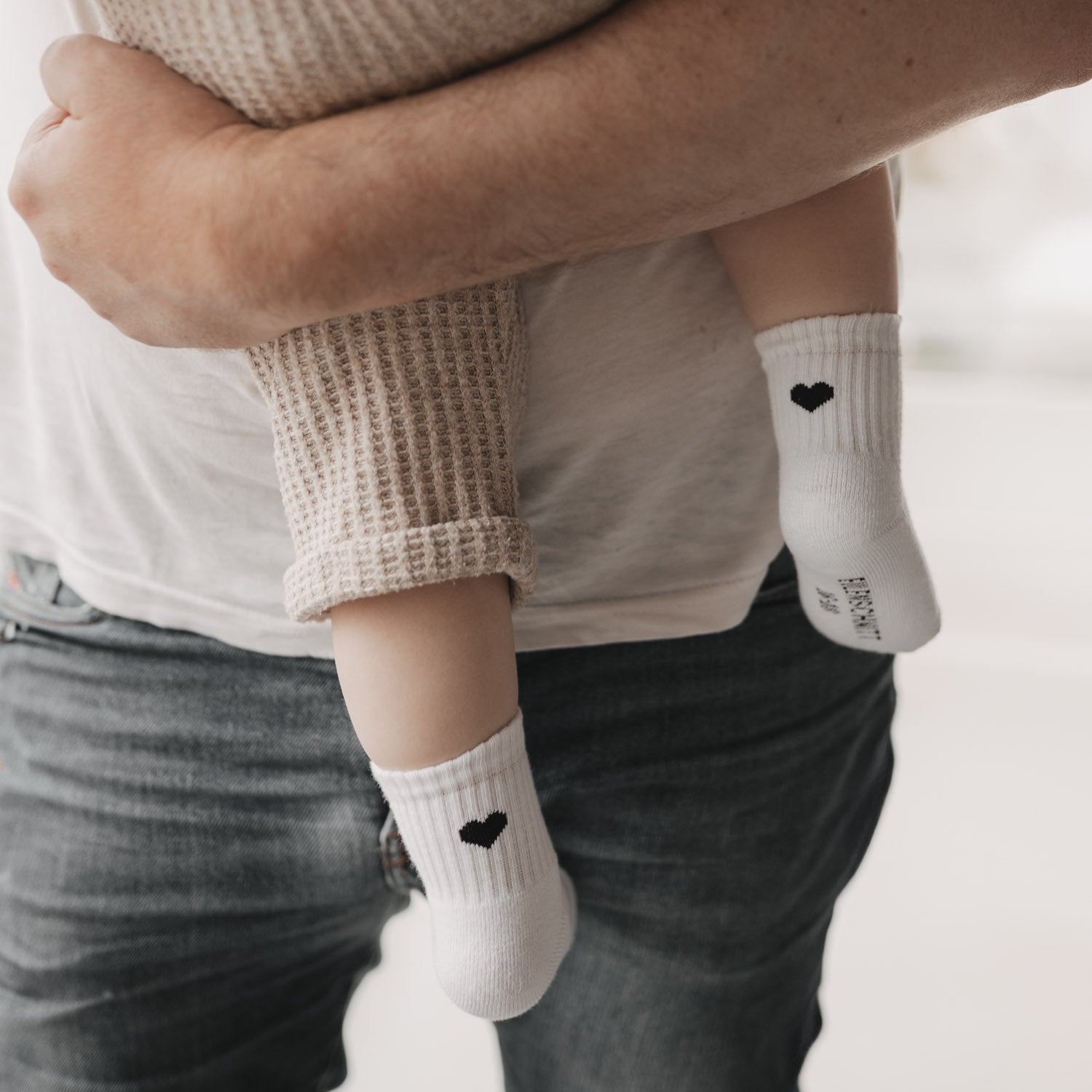 Babysocken Herz schwarz 16-18