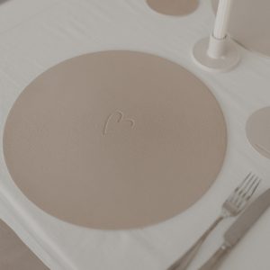 Wendbares Platzset Herz Creme