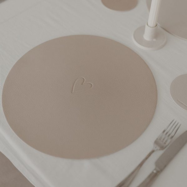 Wendbares Platzset Herz Creme