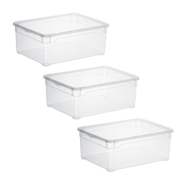 3er Set Box Men Shoe CLEAR