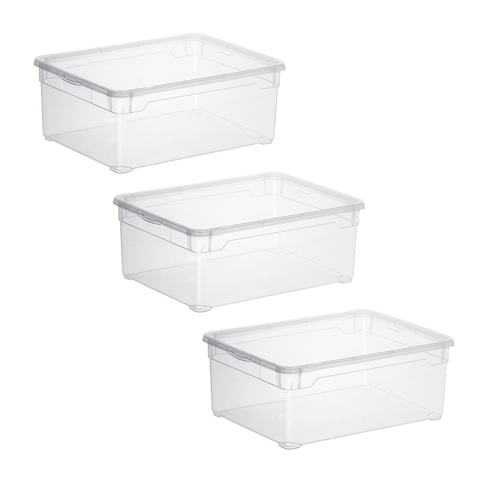 3er Set Box Men Shoe CLEAR