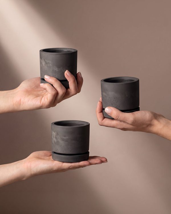 Beton Baby-Topfset 'Kael' (3 Stk.)