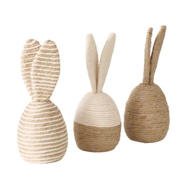 Boltze - Deko Hase aus Juteseil