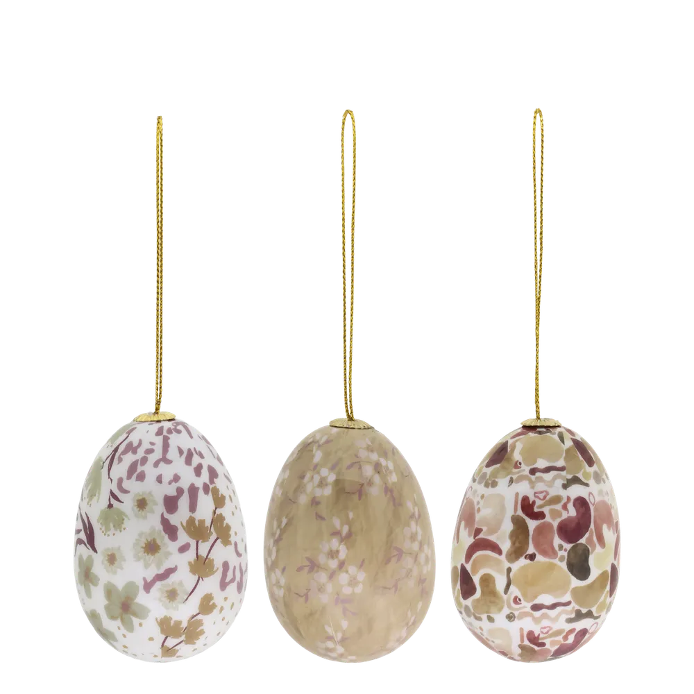 Chic Antique - Deko-Ostereier Flower 3er Set