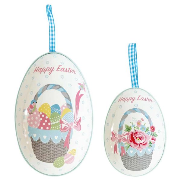 GreenGate - Alma easter Deko Osterei als Dose white 2er-Set