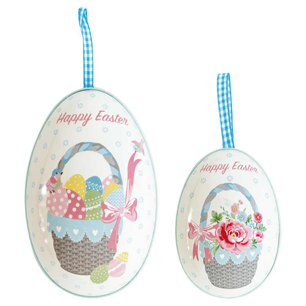 GreenGate - Alma easter Deko Osterei als Dose white 2er-Set