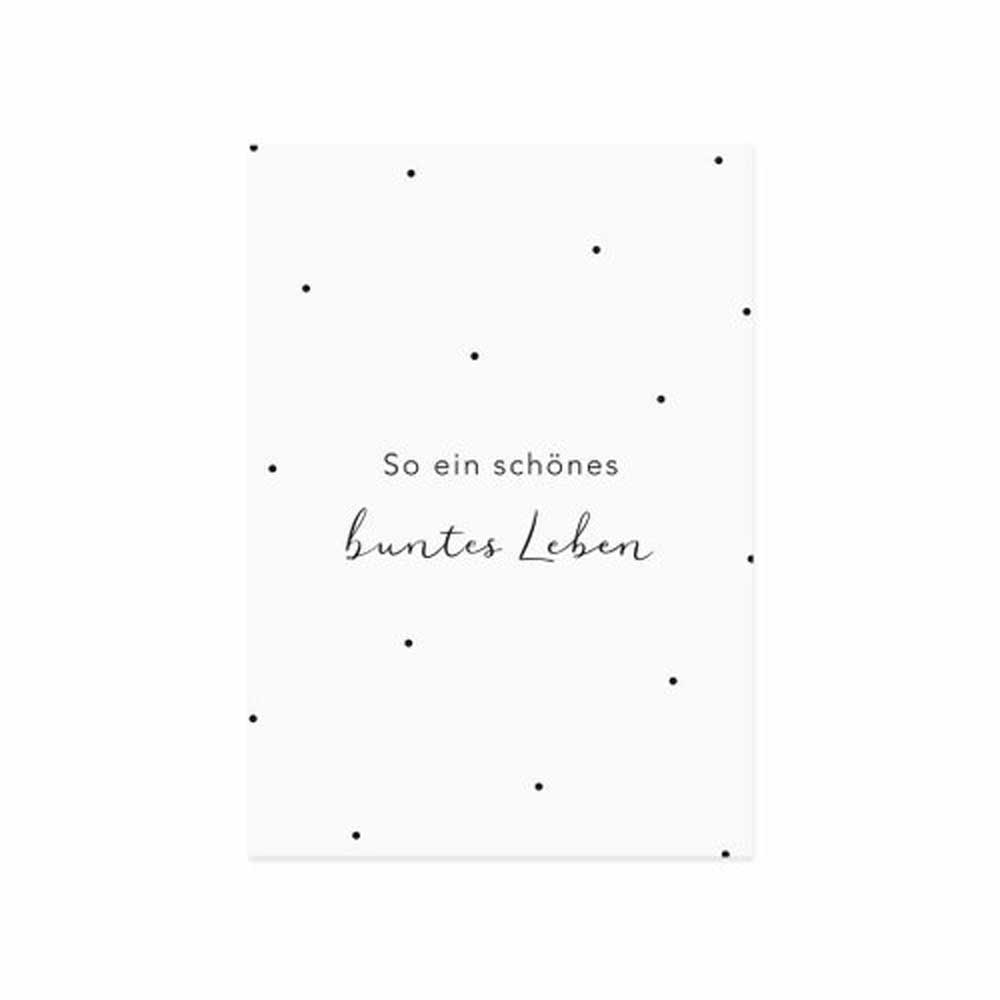 Eulenschnitt - Postkarte Buntes Leben