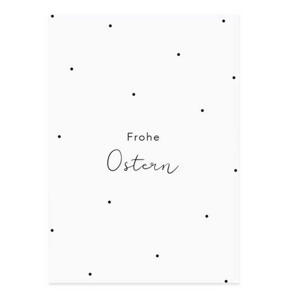 Eulenschnitt - Postkarte Frohe Ostern