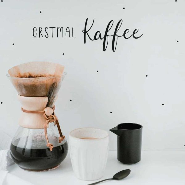Eulenschnitt - Sticker Erstmal Kaffee