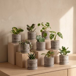 Beton Baby-Topfset 'Kael' (9 Stk.)