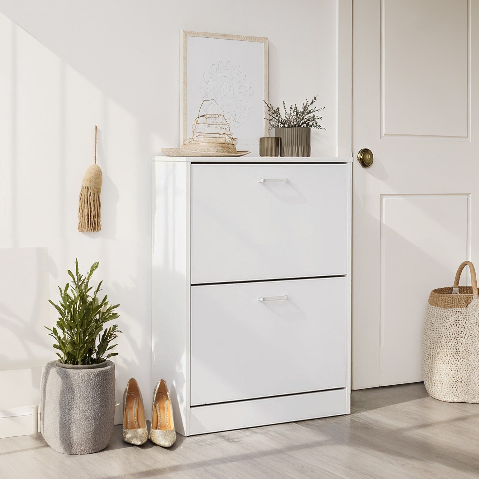 Schuhschrank mit 2 Klappen