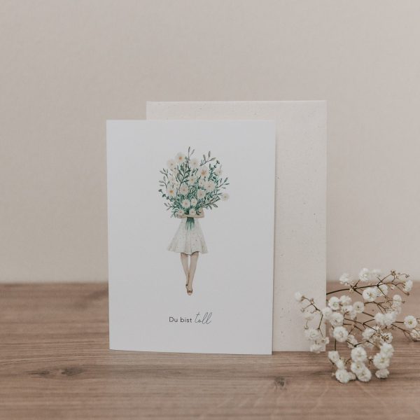 Klappkarte Blumenmädchen