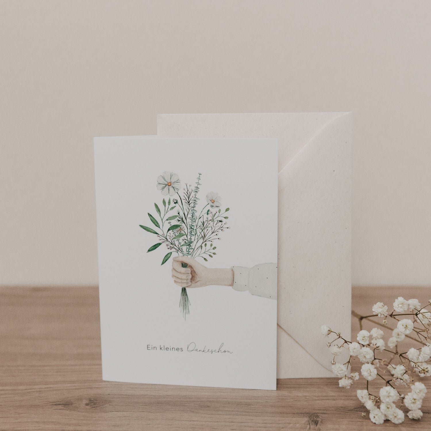Klappkarte Dankesblumen