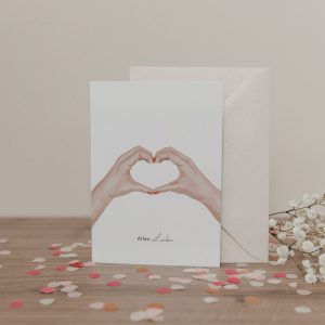 Klappkarte Hearthands