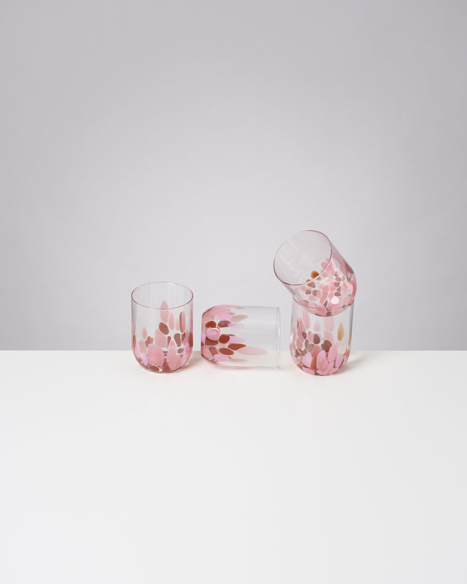 Alegria Glas groß bernstein rosa 4er-Set