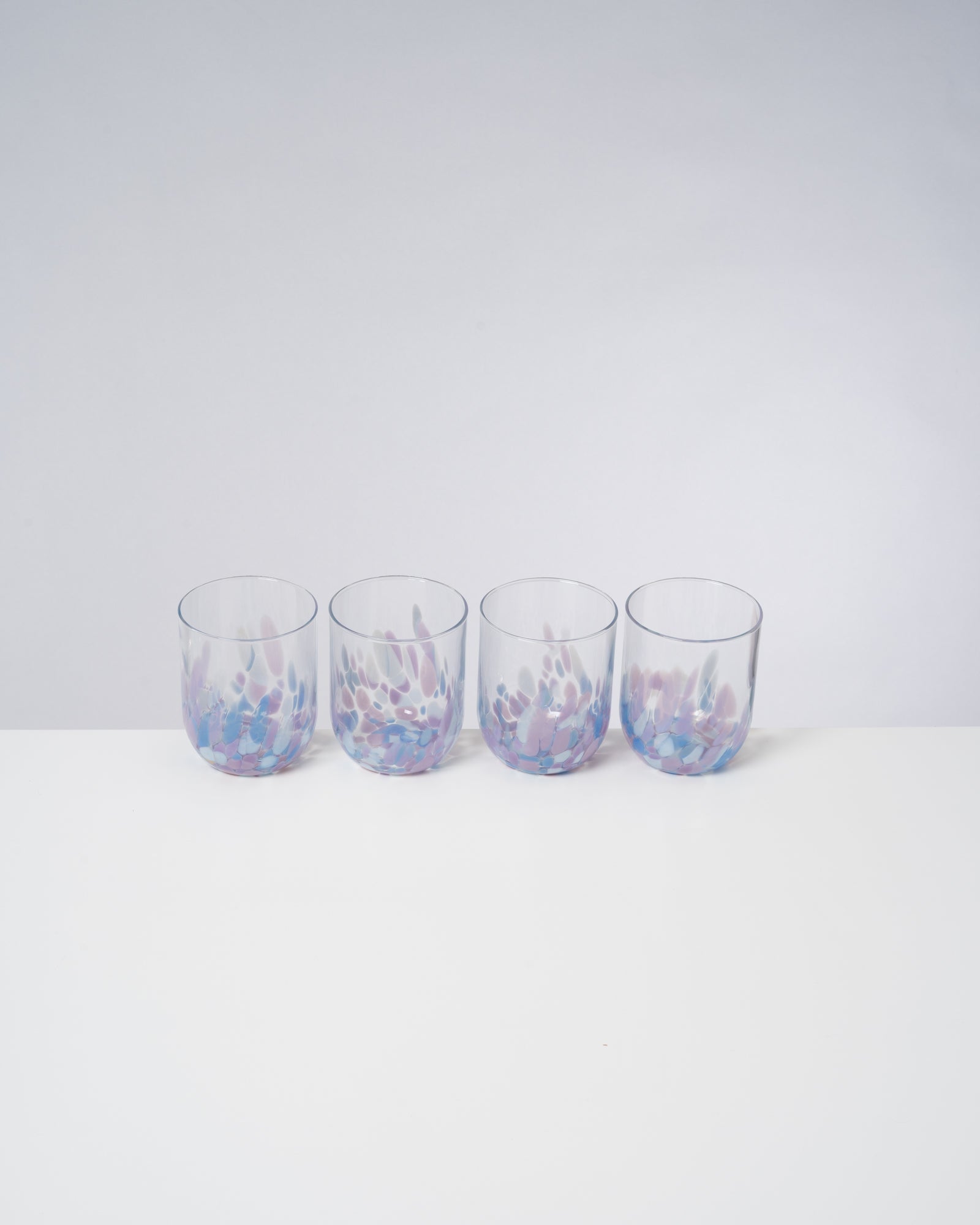 Alegria Glas groß lila blau 4er-Set
