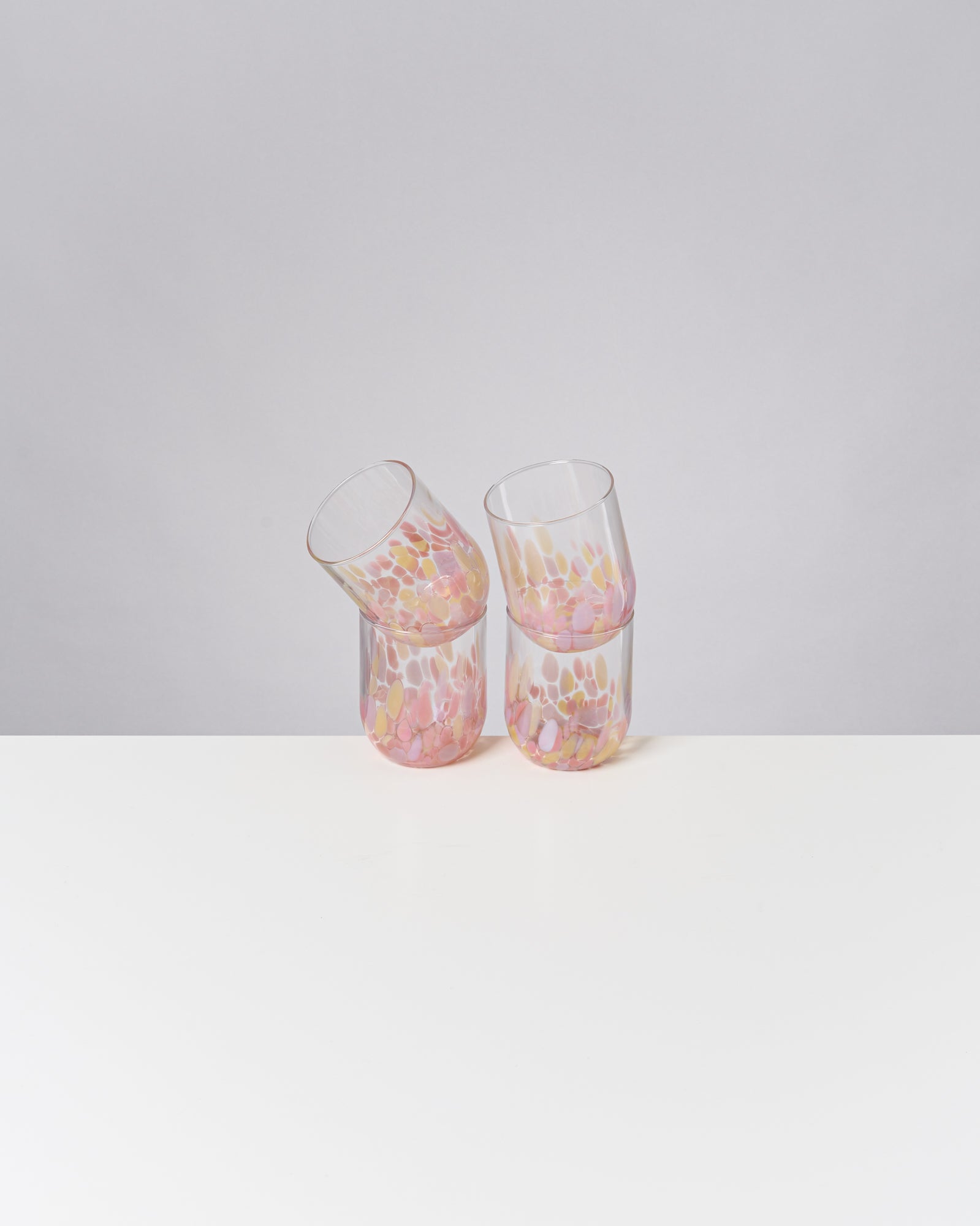 Alegria Glas groß rosa sand 4er-Set
