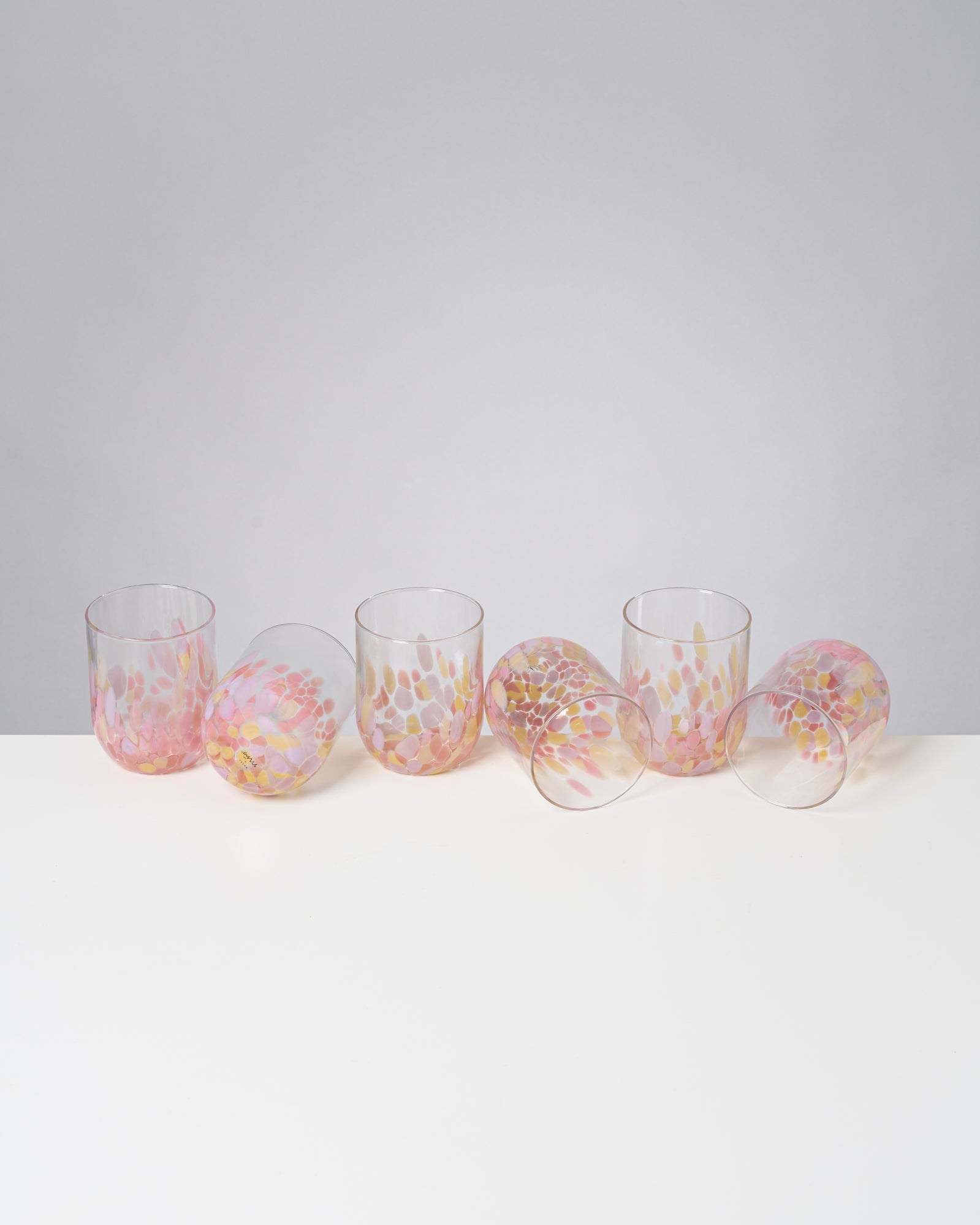 Alegria Glas groß rosa sand 6er-Set