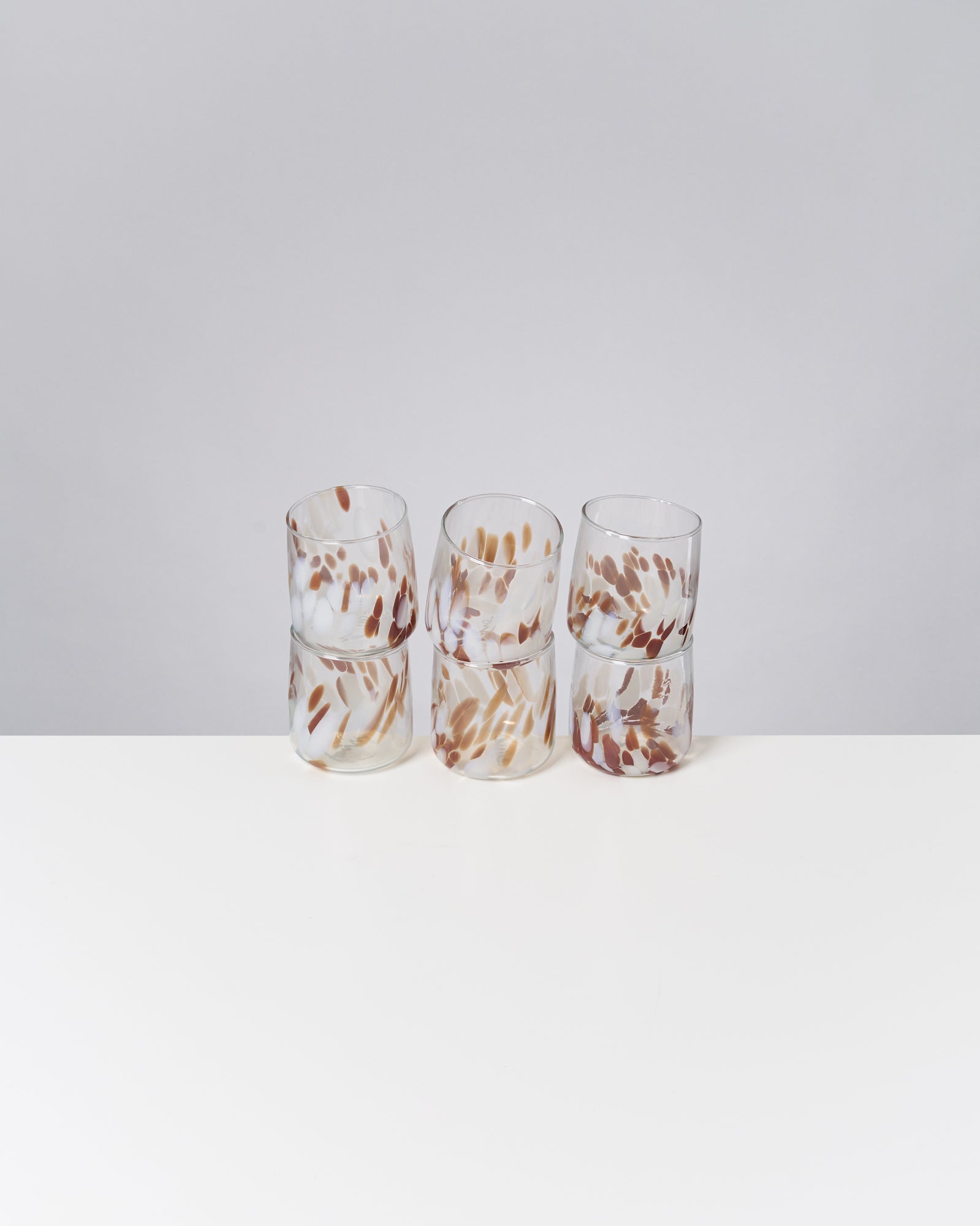 Alegria Glas klein bernstein sand 6er-Set