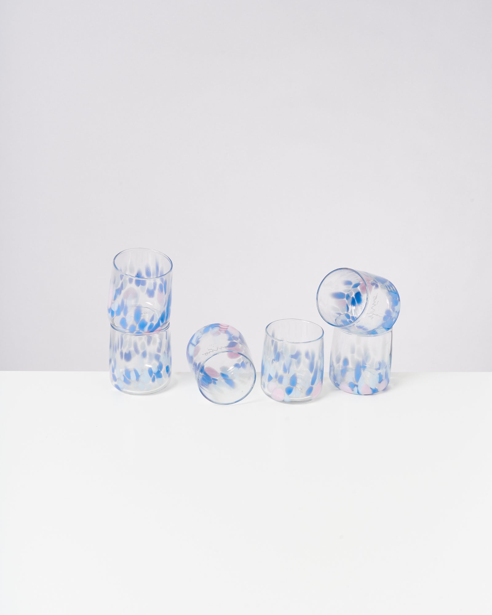 Alegria Glas klein blau rosé 6er-Set